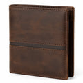 Herren Geldbörse 11.5 x 9.5 x 2 cm Leder Braun Bifold