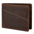 Geldbörse 11.5 x 9.5 x 1.5 cm aus braunem Leder - klappbares Kartenetui