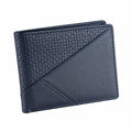 Geldbörse 12 x 9.5 x 2 cm aus Kunstleder dunkelblau mit Kartenfächern im Bifold Stil
