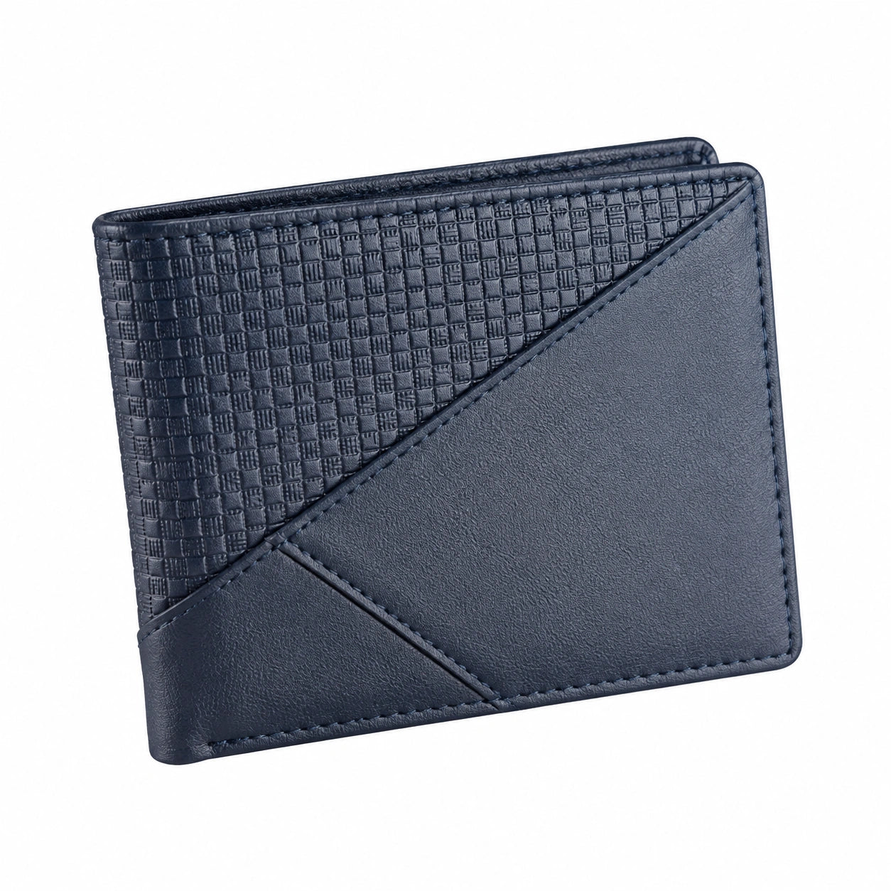 Geldbörse 12 x 9.5 x 2 cm aus Kunstleder dunkelblau mit Kartenfächern im Bifold Stil