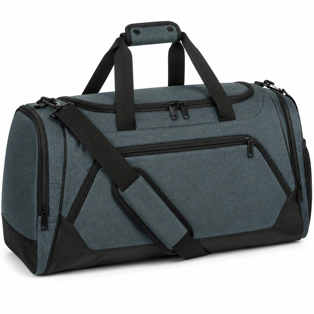 Sporttasche 50 x 25 x 28 cm aus Textil Dunkelblau Schwarz mit Schultergurt
