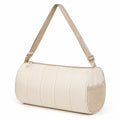 Sporttasche 45 cm aus Kunstleder in Creme mit verstellbarem Schultergurt