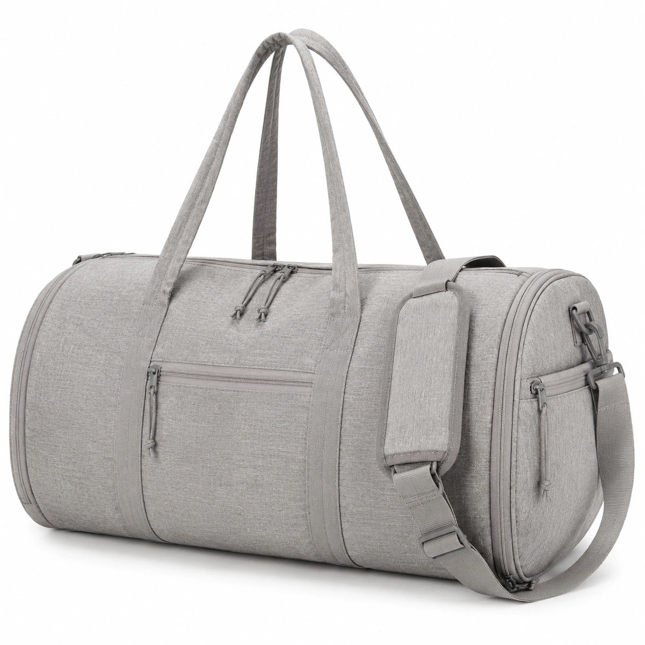 Reisetasche 55 x 28 x 28 cm aus Textil Grau mit Schultergurt