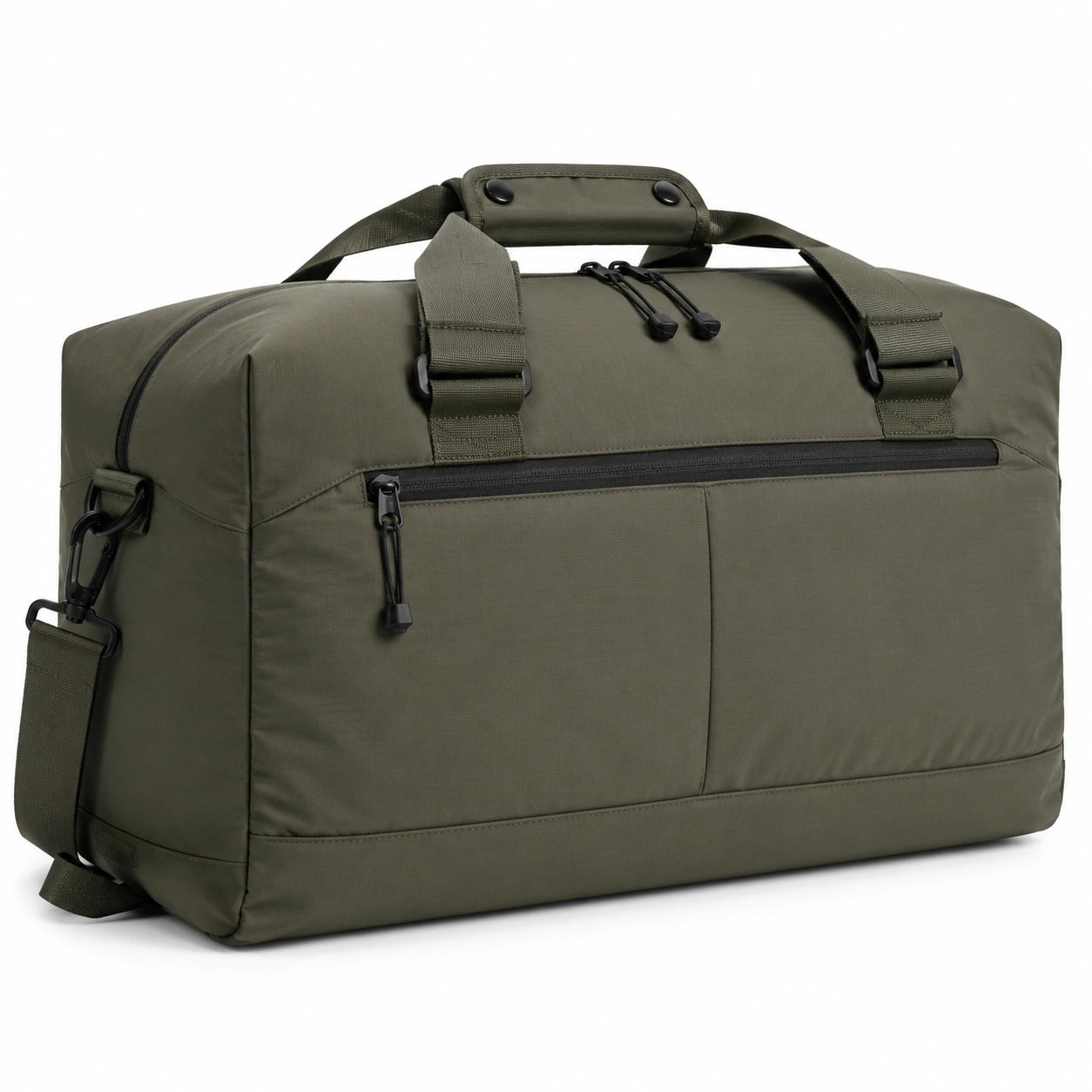 Reisetasche 50 cm olivgrün aus Textil mit Schultergurt und Reißverschluss