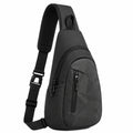 Umhängetasche 30 x 18 x 8 cm Schwarz Polyester mit verstellbarem Schultergurt